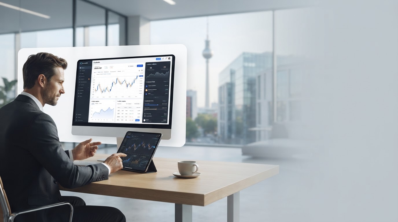 Coinvestix Dashboard mit Echtzeit-Visualisierung von Marktdaten und Risikokennzahlen